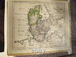 Carte vintage danoise de l'Allemagne - Ancienne carte antique originale de l'Atlas de 1812