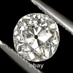 Certifié 0.82ct Old Mine Cut Diamond I Si2 Eye Clean Antique Vintage Européen
