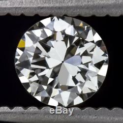 Certifié D Vs1 Old Cut Diamant 1/2 Carat Vintage Antique De Transition Européenne