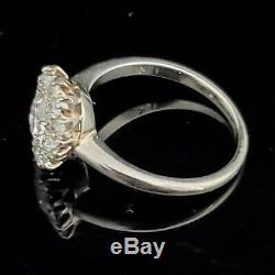 Engagement Antique Bague 1.05ct Old Diamonds Cut Européenne 18 Et 14k Halo Domaine