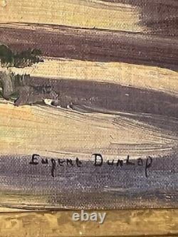 Eugène Dunlap Antique California Plein Air Paysage Peinture À L'huile Vieux Vintage 50