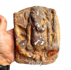 Figure / Statue de Dieu Ganesh sculpté à la main en pierre dure ancienne des années 1800