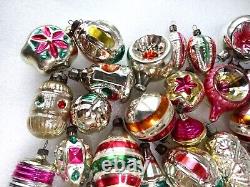 Grand Ensemble De 39 Vieux Vieux Noël De Verre Ukrainien Décorations D'ornements De Noël