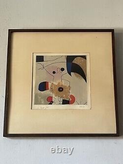 Joan Miro Antique MID Century Lithographie Moderne Vieux Maître Cubiste Vintage Signé