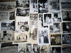 Lot Énorme 1000 Photos Vintage Photographies Vieux Snapshots Antique Black Blanc Bw