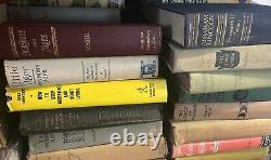 Lot de 100 vieux livres anciens rares à couverture rigide mélangés de couleur aléatoire