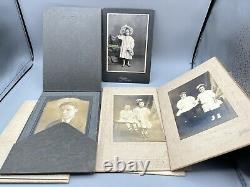 Lot de cartes de cabinet photo anciennes vintage de la fin des années 1800 à la période victorienne des années 1970 VIEILLES.