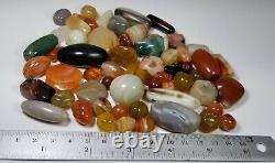 Lot de perles d'agate Safavide anciennes, vintage et antiques de belle taille.