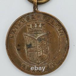 Médaille de service de vétéran de guerre allemande Krieger Bavaria Mérite 1882 ancienne vintage antique