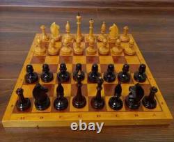 Nouvelle Urss Années 1960 Rare Soviétique Chess Vintage Tournoi Antique Wood Old
