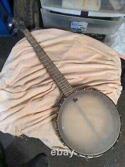 Old Élite Vintage Antique 5 Cordes Banjo A Besoin De Réparation Et De Cordes