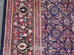 Old Hand Made Tapis Traditionnel Vintage Oriental Laine Bleu Grand Tapis 403x279cm
