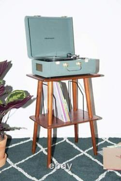 Old Retro Table Tournante En Bois Table Record Player Vinyl Lp Storage Vintage Tv