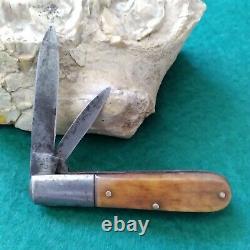Old Vintage Antique Bower Allemagne Small Bone Stag Barlow Jack Couteau De Poche