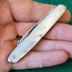 Old Vintage Antique Camillus New York 4 Line Pearl Pen Whittler Pocket Couteau