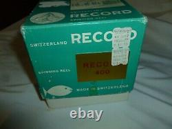 Old Vintage Enregistrement 400 Boîte De Bobines De Spinning Spéciale Non Utilisée Made In Switzerland Mint