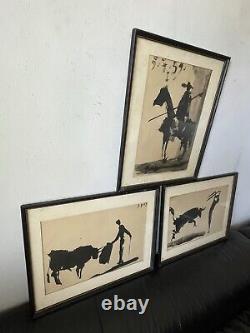 Pablo Picasso Ancien Lithographie Moderne Vieille Collection Bullfighter 1959
