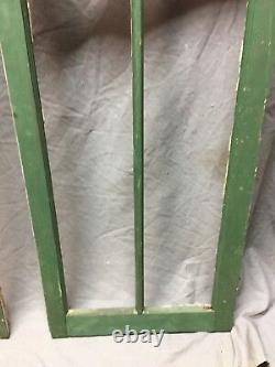 Paire Antique 6 Lite Casement Door Window Cabinet 19x52 Vintage Old 250-18c