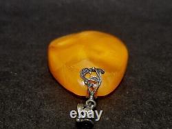 Pendentif ancien en ambre naturel vieux de 20,4 cm