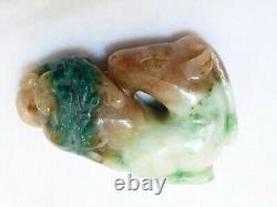 Pendentif en jade naturel ancien à multiples couleurs chinois vintage / antique