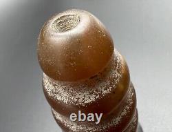 Pendentif en perle ancienne rare en agate cornaline en forme vintage