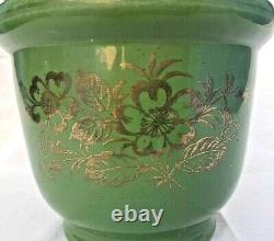 Pot de fleurs en porcelaine émaillée de design beau rare et vintage des années 1940
