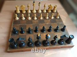 Rare Urss 1952 Soviet Vintage Tournoi De Bois Chess Antique Vieux Russe