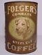 Rares Années 1910 Vieilles Vinage Comrade Folgers Cafee Tin Dog Graphique Tall 1 Pondé