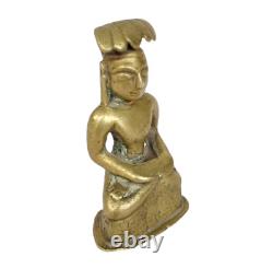 Statue/Figure ancienne en laiton antique sculptée à la main du dieu hindou Parasnath des années 1750