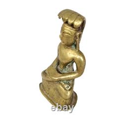 Statue/Figure ancienne en laiton antique sculptée à la main du dieu hindou Parasnath des années 1750