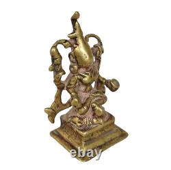 Statue rare de la Déesse Hindoue Laxmi en laiton ancien original des années 1800