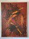 Tom Irish Antique Mid Century Modèle Abstract Oil Painting Old Vintage Large 60s