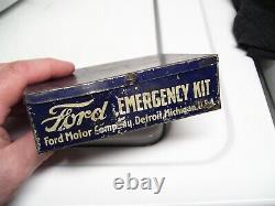Très Vieux 1900s Original Ford Emergency Kit Auto Boîte Lampe Accessoire Vintage Outil