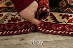Tribal Vintage Geometric Abadeh Zone De Laine Rug À La Main-knotted Oriental Carpet 4x6