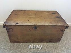 Tronc Antique Vintage Pin Coffre-fort Blanket Coffee Table Old Toy Box De Stockage