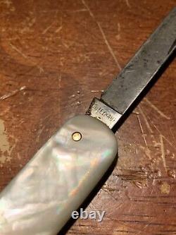 Vieille Vieille Ancienne Gg Leykauf Pearl Pocket Pliant Couteau Allemagne