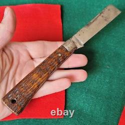 Vieux Couteau de Poche de Marin en Os à Manche à Vis Miller Bros Vintage Antique