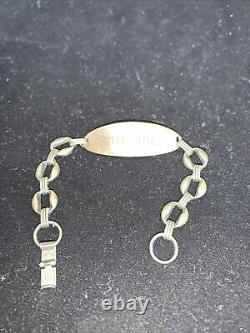 Vieux Vintage Sterling Bracelet De Bébé En Argent Avec Le Nom Betty Aines