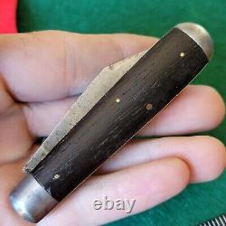 Vieux couteau de poche pliant Hibbard Spencer Bartlett OVB, d'époque et d'antiquité
