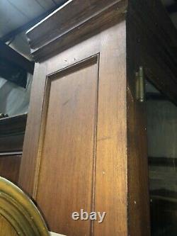 Vintage 2 Porte Oak Upright Kitchen Hutch Cabinet Vieux Vernis 89 X 50,5 X 15