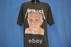 Vintage 90s Métallique Entre Sandman 1991 Concert Tour Old Man Face T-shirt XL