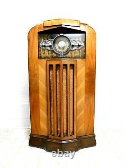 Vintage Années 1930 Old Restauré Midwest Ultra Art Déco Dépression Ère Antique Radio