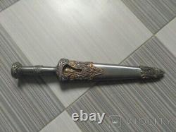 Vintage Couteau Fixe Dagger Métal Collectionnable Souvenir Angel Poignée Rare Vieux 20ème