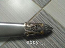 Vintage Couteau Fixe Dagger Métal Collectionnable Souvenir Angel Poignée Rare Vieux 20ème