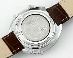 Vintage New Old Stock Vialux Date De Super-shock Alarme Tous Les Suisses Mens Montre-bracelet