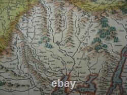 a Lombardia, anno 1623, mappa, Mercator-Hondius, vecchi colori. G. Mercator